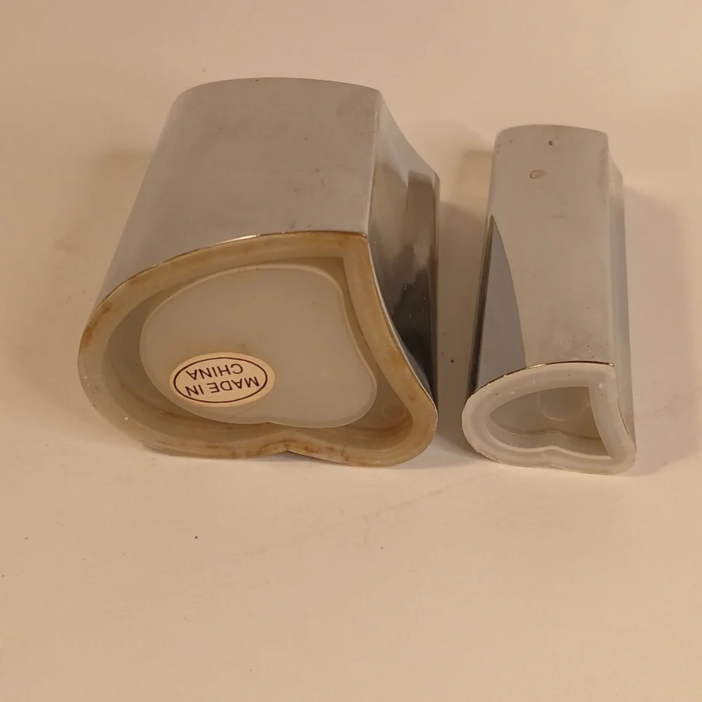 Lenox  Forevermore Heart-In-Heart Silver Plated Salt & Pepper Shakers